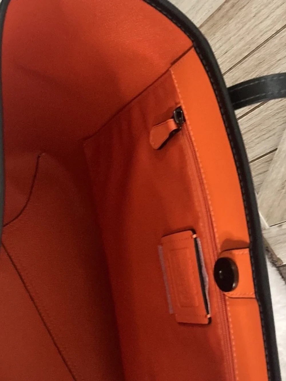 Coach Brown Signature Canvas Tote with Black Handles and Halloween Motif - Picture 3 of 3